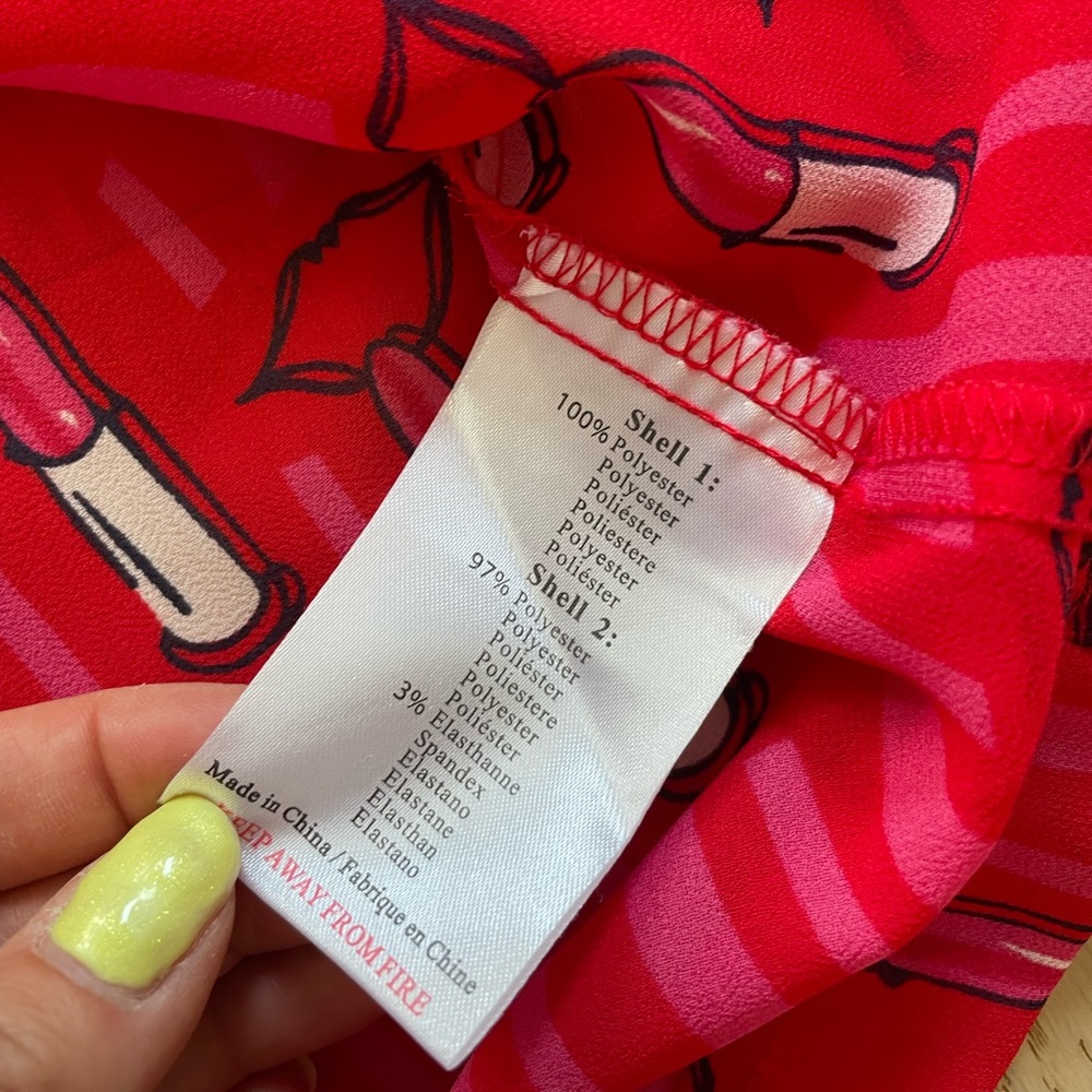 ESQUALO Red Patterned Blouse - Picture 5 of 9